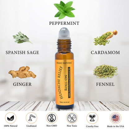 Headache Relief Roll on - Bulk order - Pack of 50 units