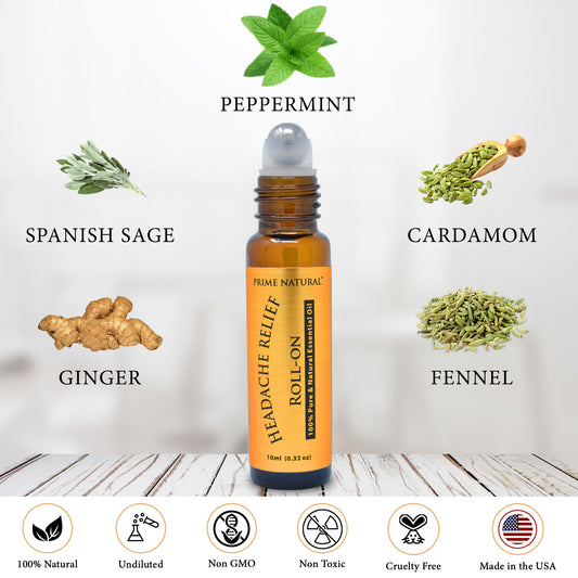 Headache Relief Roll on - Bulk order - Pack of 50 units