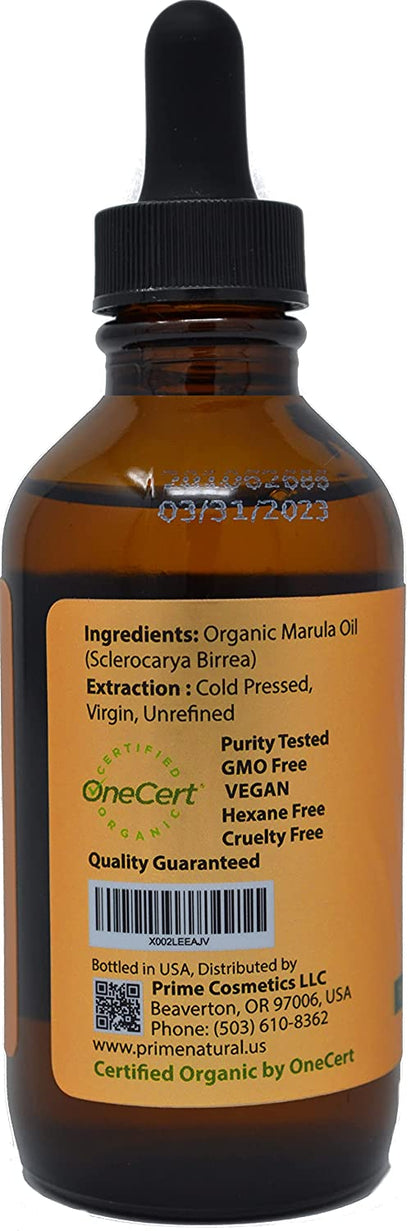 Organic Marula Oil 4oz/120ml-USDA Certified- Cold Pressed, Unrefined, Virgin-100% Pure