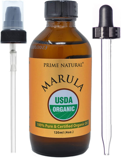 Organic Marula Oil 4oz/120ml-USDA Certified- Cold Pressed, Unrefined, Virgin-100% Pure