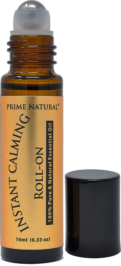 Instant Calming Essential Oil Blend Roll On 10ml Pre-Diluted, Ready to Use Roller for Natural Aromatherapy to Grounding, Relaxation