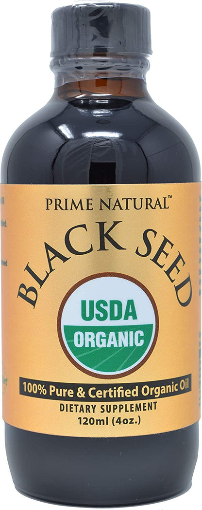 Organic Black Seed Oil 8oz - USDA Certified - High Thymoquinone [Over 1.3%], Turkish Pure Nigella Sativa - Cold Pressed, Unrefined, Vegan - Omega 3 6 9, Antioxidant, Immune Boost, Joints, Skin & Hair