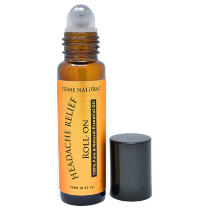 Headache Relief Essential Oil Roll On 10ml, Pre-Diluted, Ready to Use Roller for Migraine, Tension, Calming & Soothing
