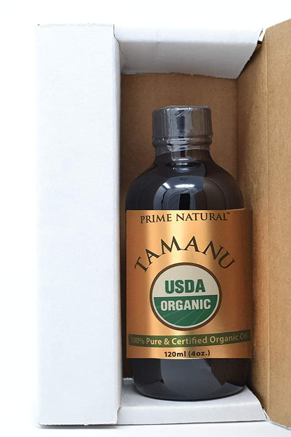 Organic Tamanu Oil - Cold Pressed, Unrefined, Virgin (4oz / 120ml) for Hair, Nails, Skin Care