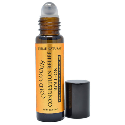 Cold Cough Congestion Relief Essential Oil Roll On 10ml, Pre-Diluted Ready to Use, Pure, Therapeutic Grade Roller to Naturally Relieve Sinus Issues